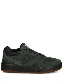 Низкие замшевые кеды Lacoste, зеленый