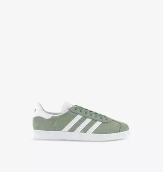 Низкие замшевые кеды с логотипом Gazelle Adidas, белый
