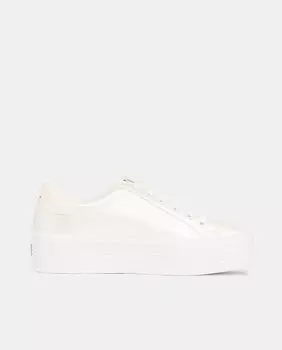 Низкие женские кроссовки шлемообразного типа на платформе и с логотипом Calvin Klein Jeans, белый