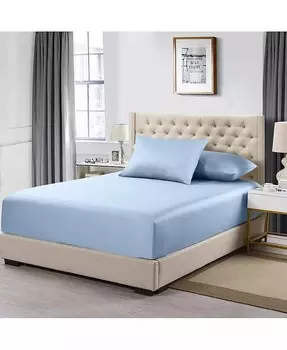 Низкопрофильная (6–10 дюймов) простыня на подкладке из хлопка, Twin XL Egyptian Linens, синий