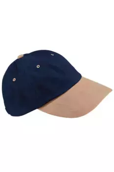 Низкопрофильная бейсболка из плотного матового хлопка Beechfield, темно-синий