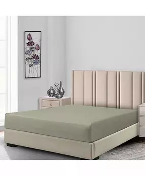 Низкопрофильная простыня (7–10 дюймов) из 100% хлопкового сатина, производство США, King Egyptian Linens, зеленый