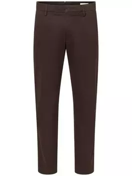 NN07 брюки чинос Theo, коричневый