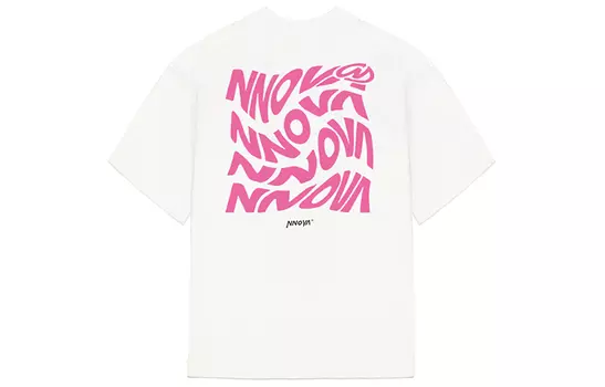 Nnova ННОВА Женская футболка, Бело-розовые буквы