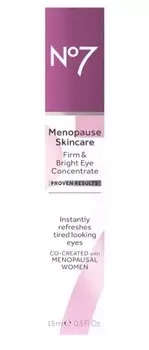 No7, Menopause Skincare Firm & Bright Eye Concentrate, крем для глаз, 15 мл