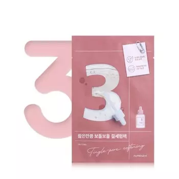 No.3 Tingle Pore Softening Sheet Mask Корейский уход за кожей лица K-Beauty Numbuzin