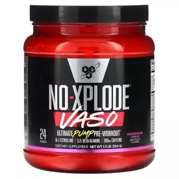 No-Xplode VASO, Предтренировочный комплекс Ultimate Pump, арбузный сок, 504 г (1,11 фунта) Bsn