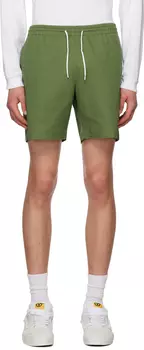 Noah Хаки эластичные шорты цвета хаки