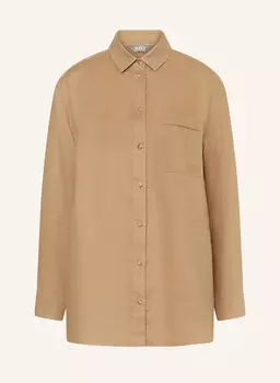 Ноэль льняная рубашка блузка Mm, коричневый