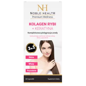 Noble Health биологически активная добавка в капсулах с коллагеном и кератином, 60 капсул/1 упаковка