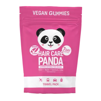 Noble Health Hair Care Panda Travel Pack пищевая добавка в виде веганских жевательных резинок для взрослых на основе витаминов и минералов, 14 шт./1 упаковка.