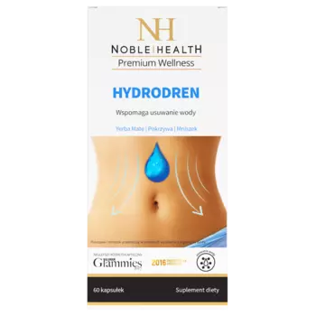 Noble Health Hydrodren биологически активная добавка для людей, желающих вывести из организма лишнюю воду, 60 капсул/1 упаковка.