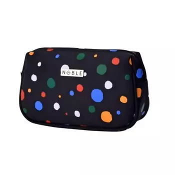 NOBLE Женская косметичка, маленькая сумочка-органайзер для макияжа, косметики, цвет черный с цветным