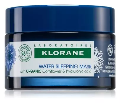 Ночная маска с гиалуроновой кислотой Klorane Cornflower Organic