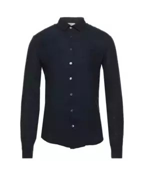 Ночная планка с пуговицами на льняной рубашке Alpha Studio, синий