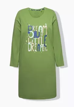 Ночная рубашка 2 PACK DREAM PRINT LONG SLEEVE SLEEP Ulla Popken, темно-зеленый