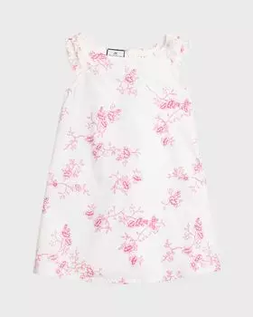 Ночная рубашка Amelia English Rose с рюшами для девочек, размер 6M-14 Petite Plume, цвет Multi