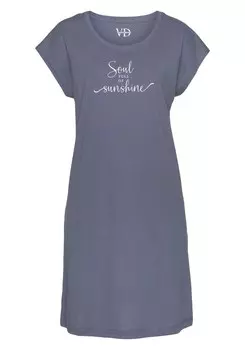 Ночная рубашка-бандо VENICE BEACH, дым синий