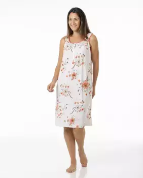 Ночная рубашка без рукавов с планкой Mitjans, цвет Crudo