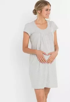 Ночная рубашка bonprix, светло-серый