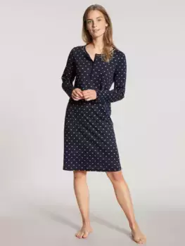 Ночная рубашка CALIDA, с длинными рукавами, синий