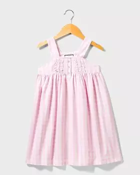 Ночная рубашка Charlotte в мелкую клетку, размер 6M-14 Petite Plume, цвет Pink Gingham