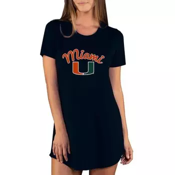 Ночная рубашка Concepts Sport Miami Hurricanes, черный