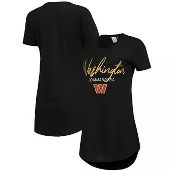 Ночная рубашка Concepts Sport Washington Commanders, черный