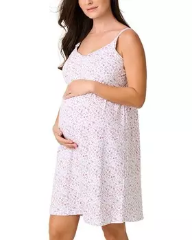 Ночная рубашка для беременных Petite Plume Dorset с цветочным принтом, розовый