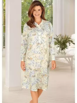 Ночная рубашка GOLDNER, цвет vanille/blau/gemustert