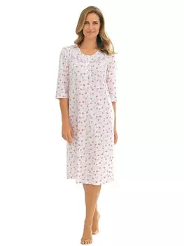 Ночная рубашка GOLDNER, цвет wei/koralle/gemustert