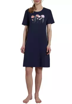 Ночная рубашка GTZBURG с нежным цветочным принтом, синий