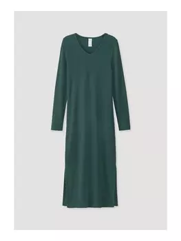 Ночная рубашка Hessnatur Fitted SOFT RIB aus Bio Baumwolle, цвет waldgrn
