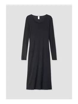 Ночная рубашка Hessnatur Langarm, черный