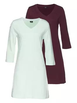 Ночная рубашка HIS, цвет mint, bordeaux