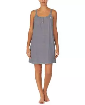 Ночная рубашка из хлопкового трикотажа с двумя бретельками Lauren Ralph Lauren, мульти