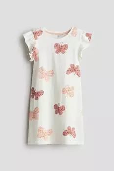 Ночная рубашка из набивного трикотажа H&M, мультиколор