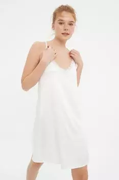 Ночная рубашка - Экрю - Shift Trendyol