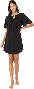 Ночная рубашка Kate Spade New York Evergreen Modal Jersey Short Sleeve Sleepshirt, черный
