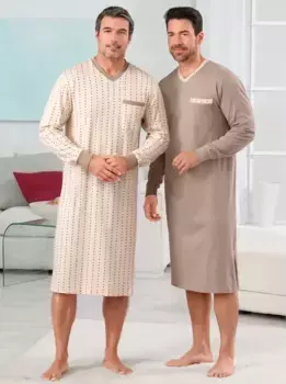 Ночная рубашка Kings Club "Ночные рубашки", цвет Braun + Beige-Bedruckt