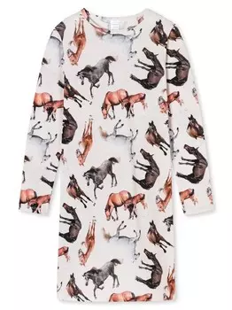 Ночная рубашка конного мира Schiesser, белый