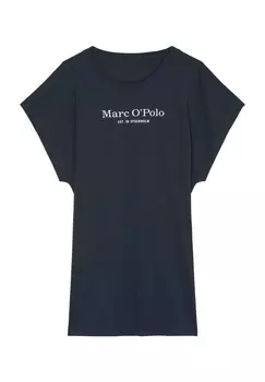 Ночная рубашка короткая с круглым вырезом для женщин Marc O'Polo, темно-синий