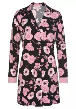 Ночная рубашка Lascana, черный