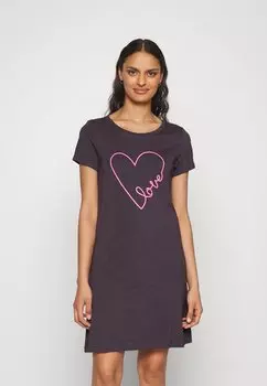 Ночная рубашка LASCANA, черный