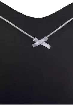 Ночная рубашка LASCANA, черный