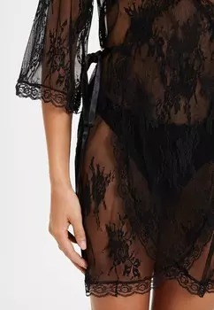 Ночная рубашка LASCANA, черный