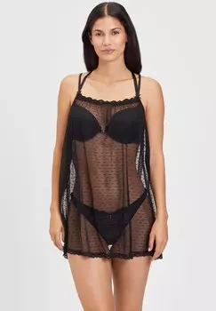 Ночная рубашка LASCANA, черный