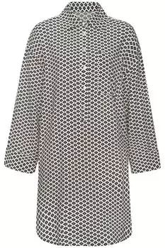 Ночная рубашка LASCANA, черный/белый