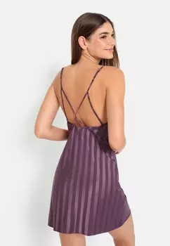 Ночная рубашка LASCANA, цвет Pflaume Gestreift