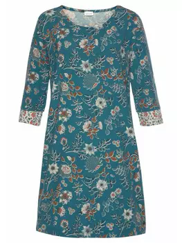 Ночная рубашка LASCANA, цвет rauchblau-ecru